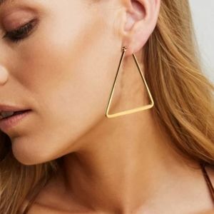 Madewell Open Triangle Drop Earrings in Gold